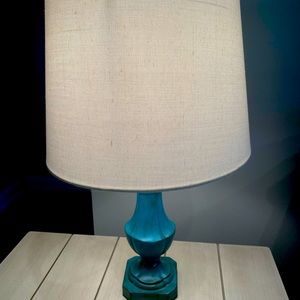 Small Teal Table Lamp